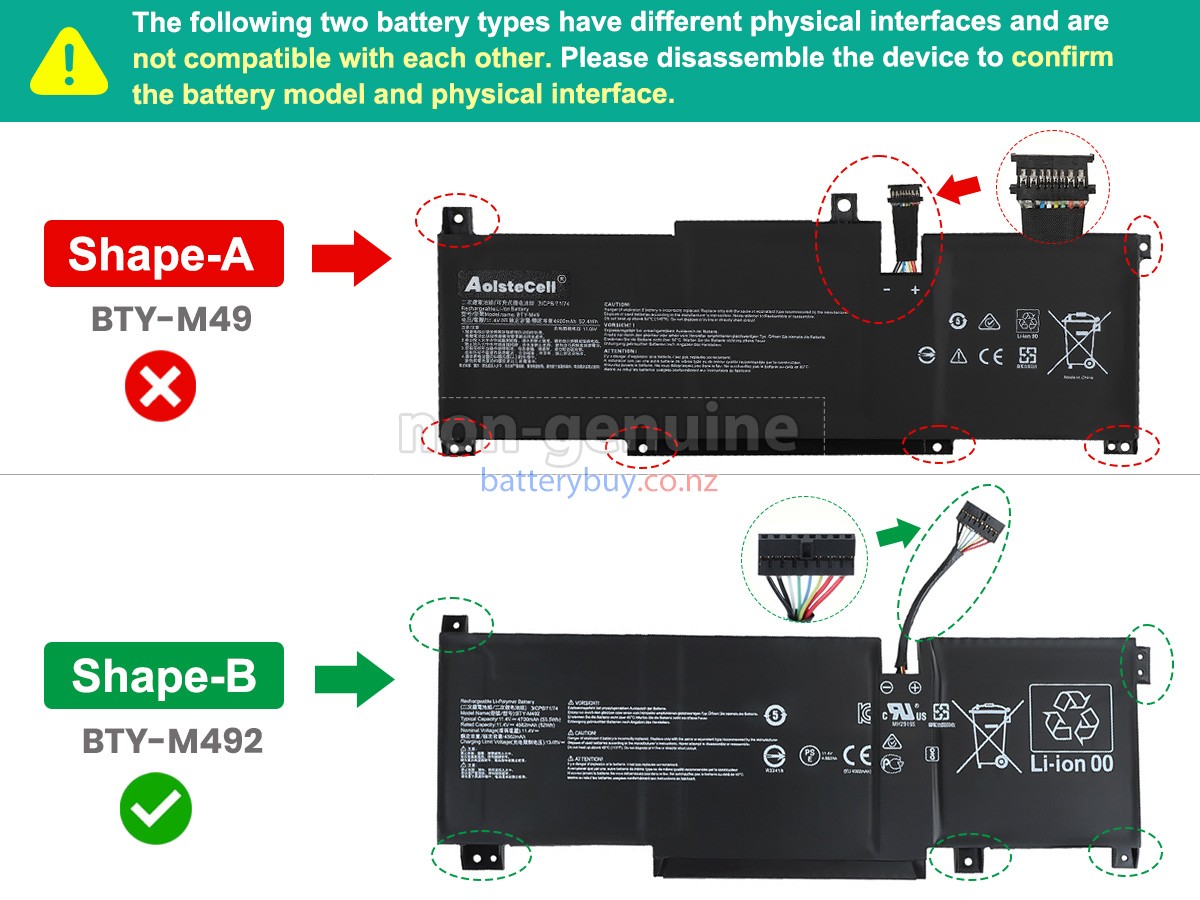 replacement MSI PRESTIGE 14 A12UC-015BE battery