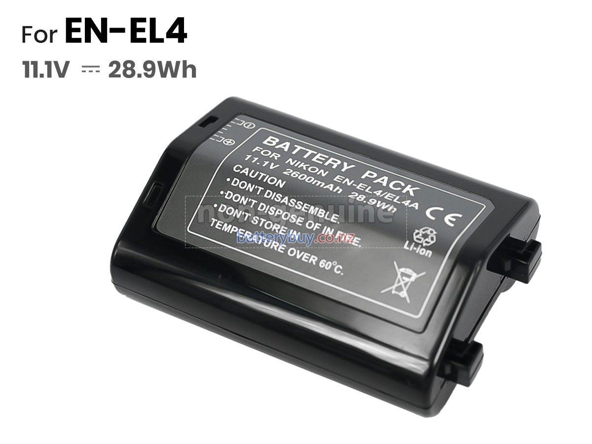 replacement Nikon EN-EL4A battery