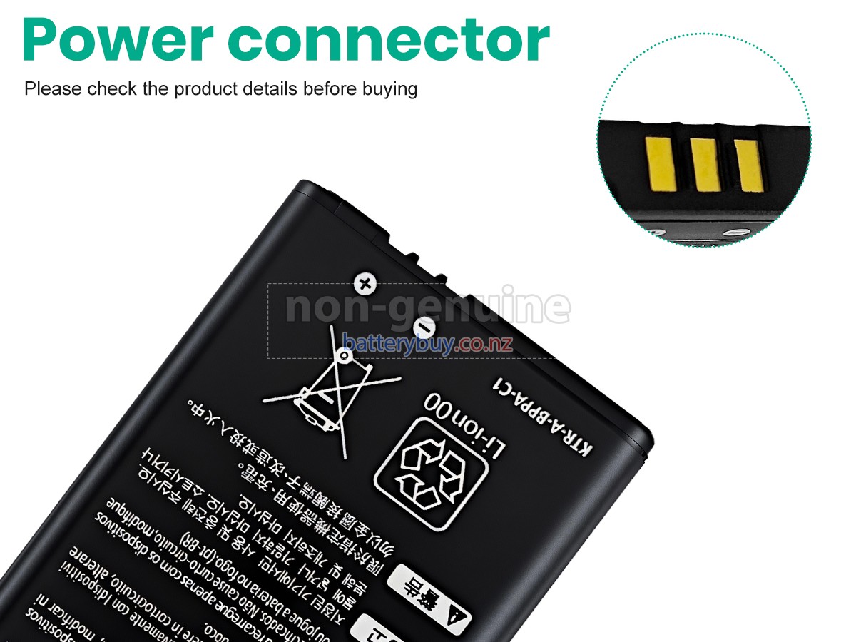 replacement Nintendo KTR-003 battery