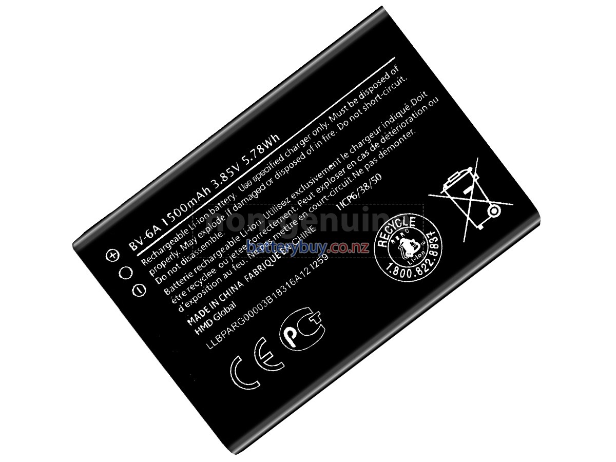replacement Nokia BV-6A battery