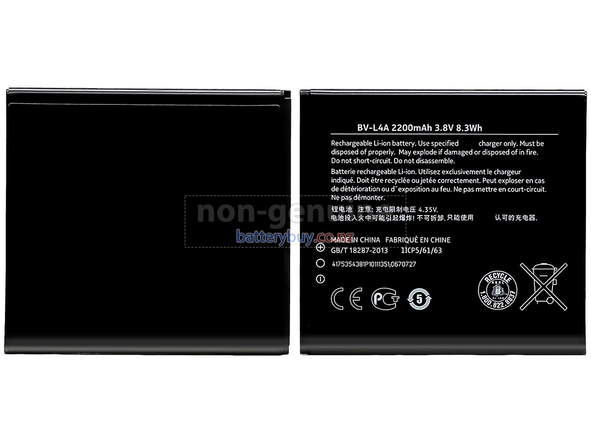 replacement Nokia BV-L4A battery