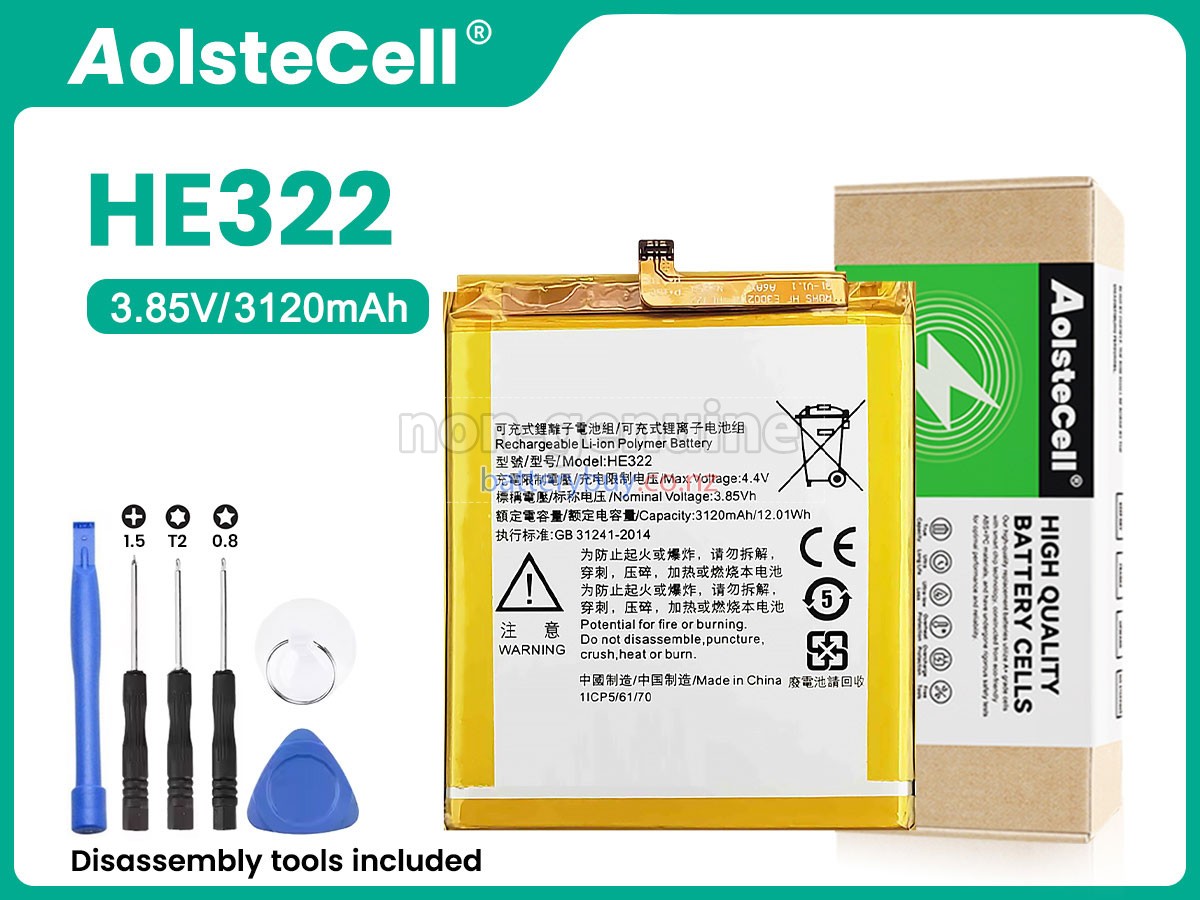 replacement Nokia HE322 battery