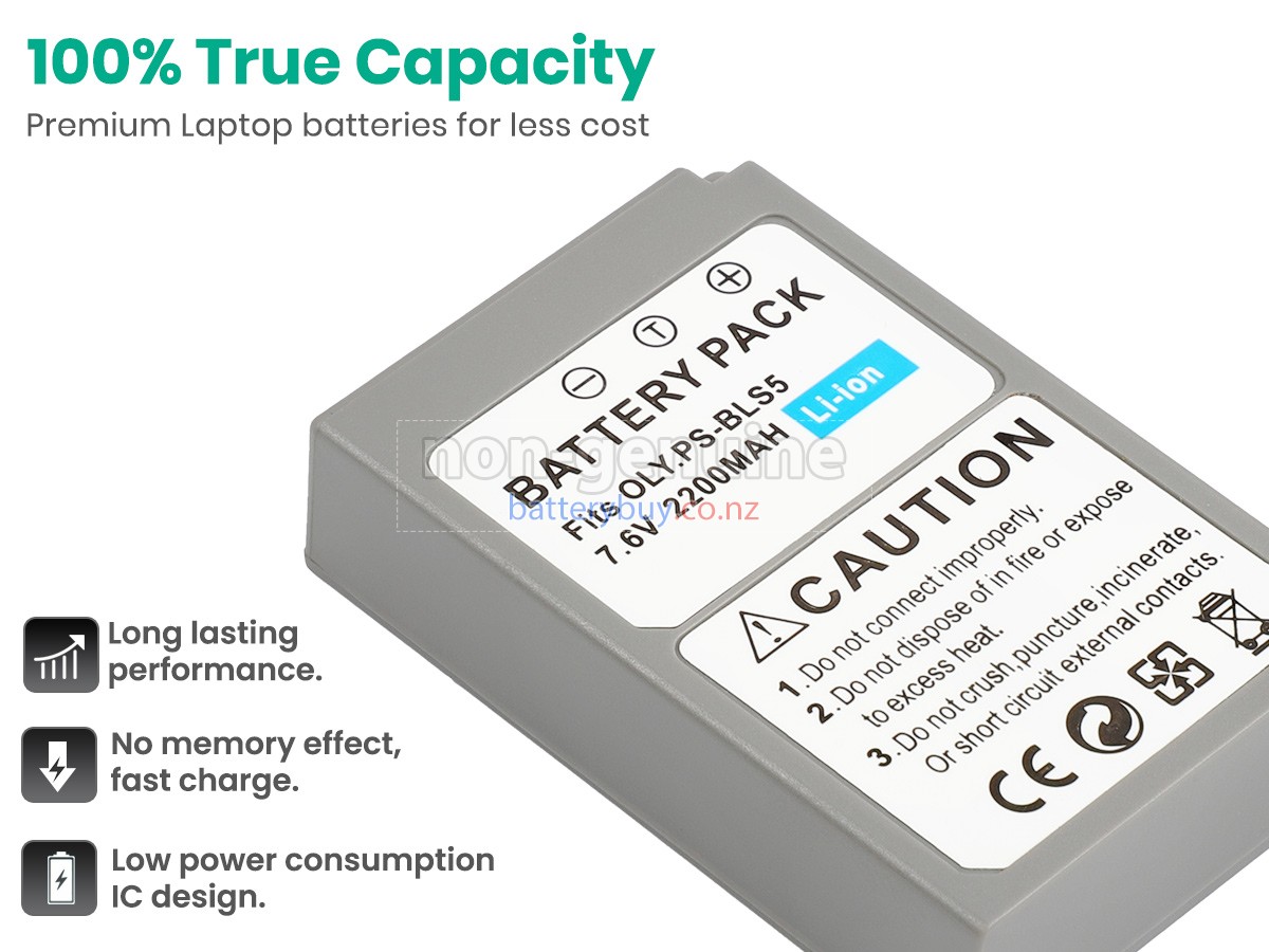 replacement Olympus PS-BLS5 battery
