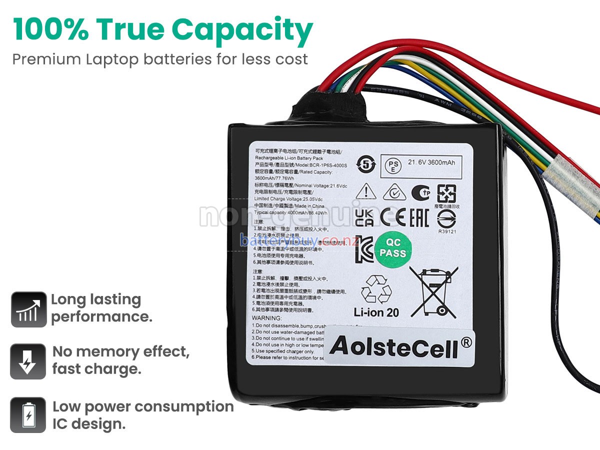 replacement Roborock BCR-1P6S-4000HS battery