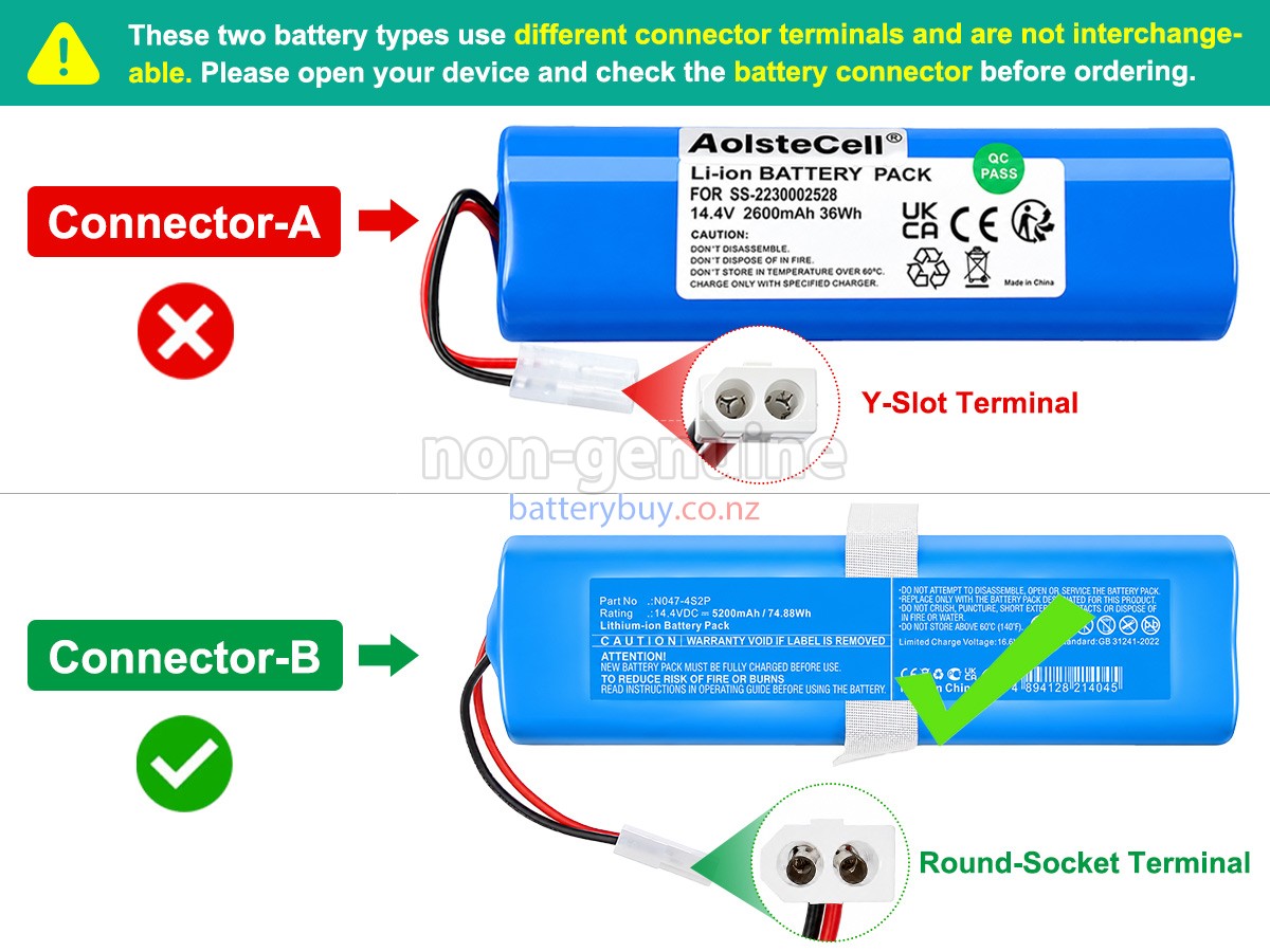 replacement Rowenta SS-2230002529 battery