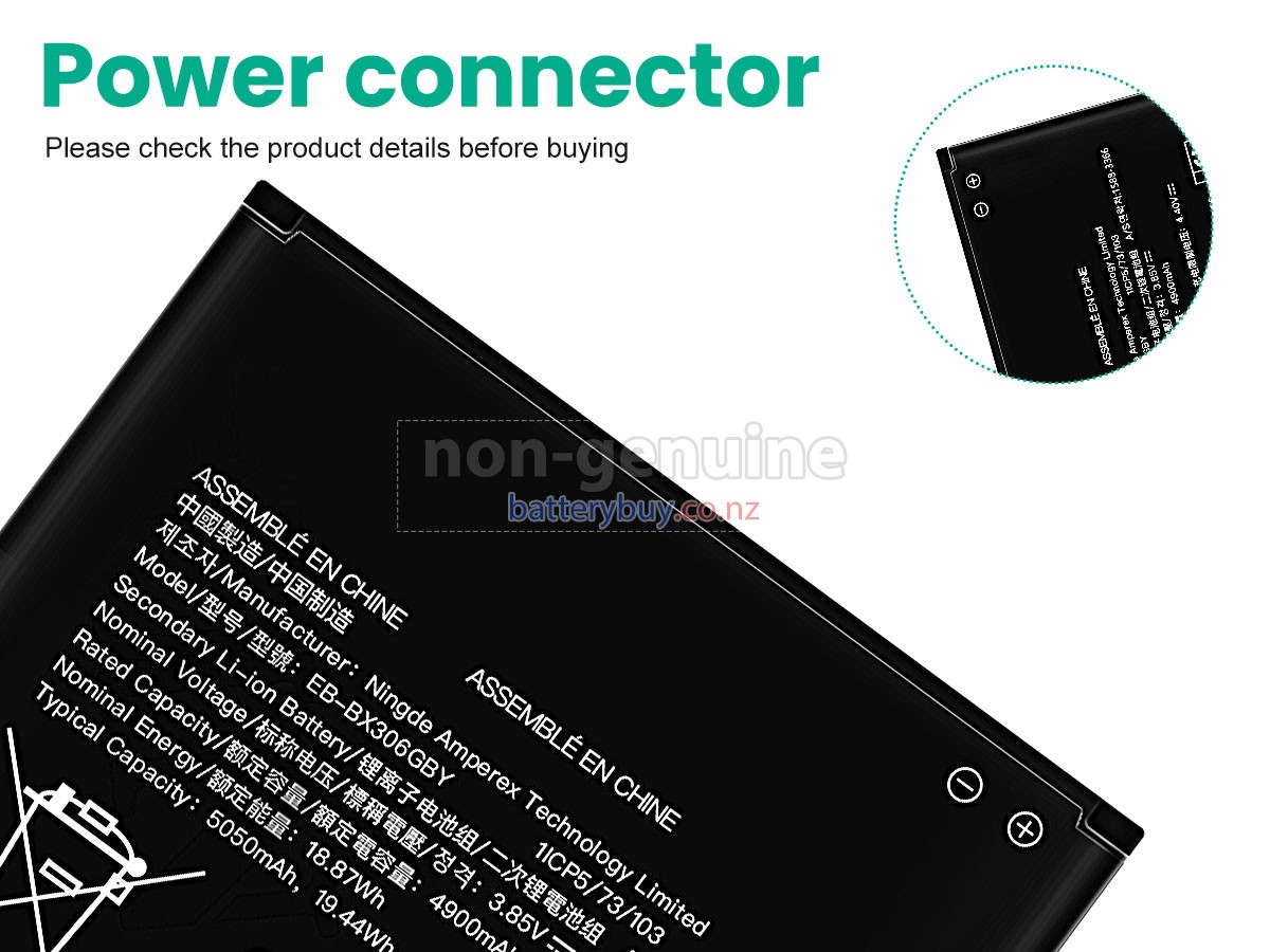 replacement Samsung Galaxy TAB ACTIVE5 SM-X30 battery