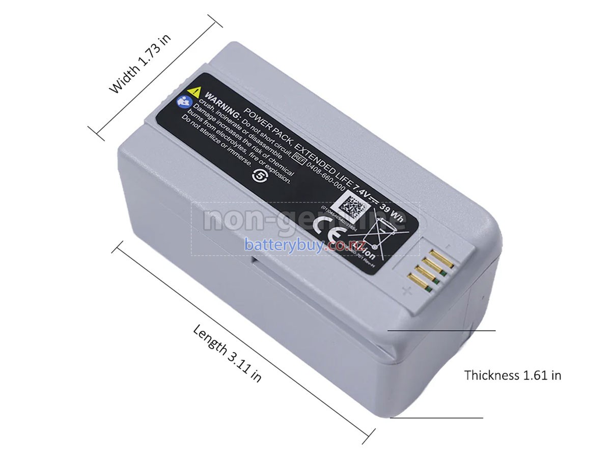 replacement Stryker 0408-655-00 battery