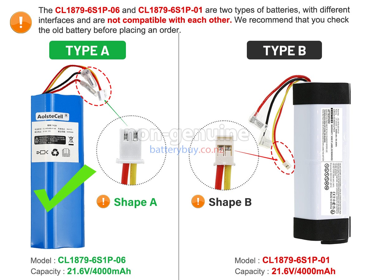 replacement Tineco FW040500US battery