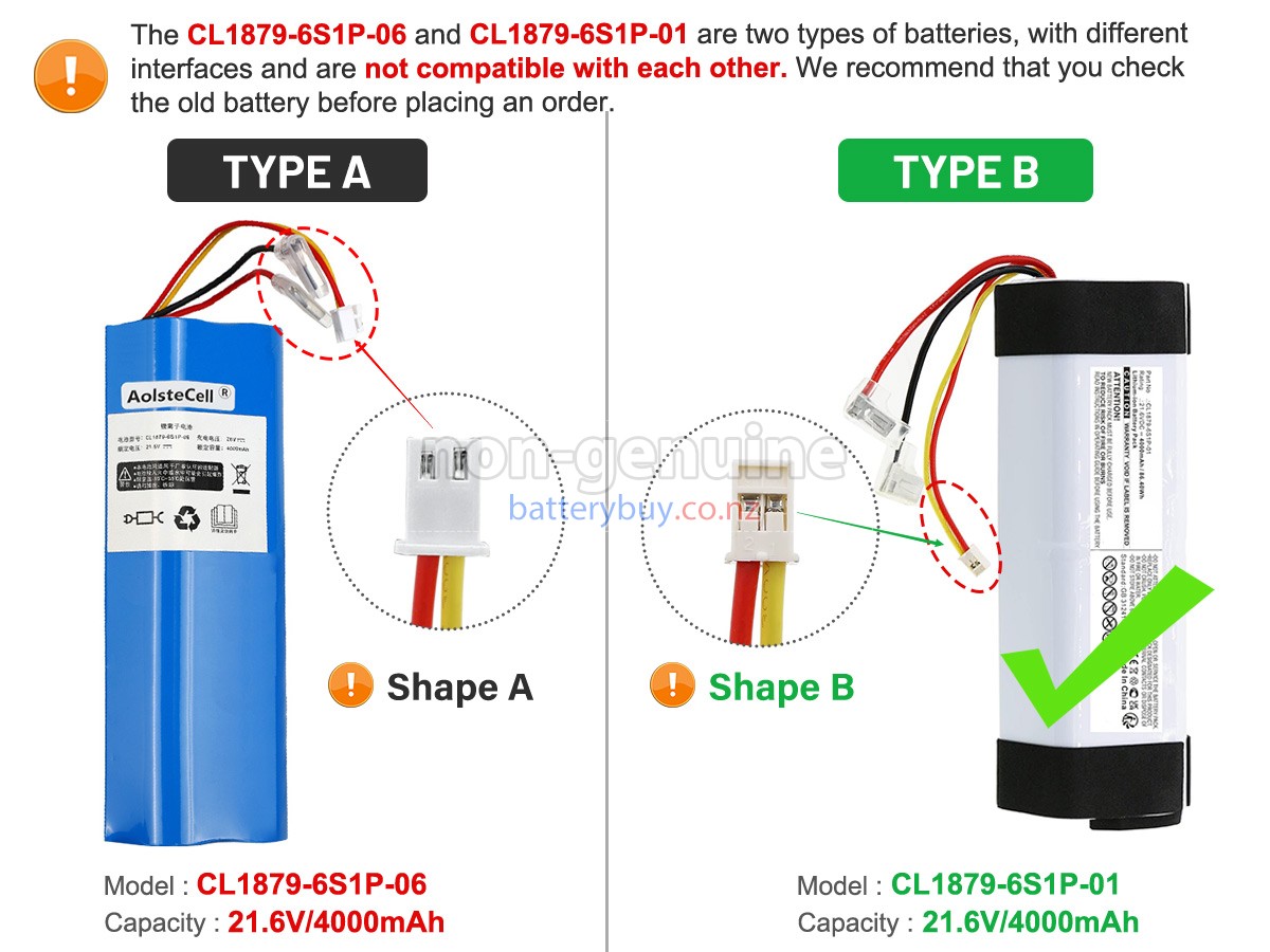 replacement Tineco FW040500US battery