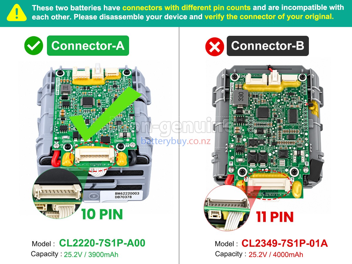 replacement Tineco STRETCH BOX battery