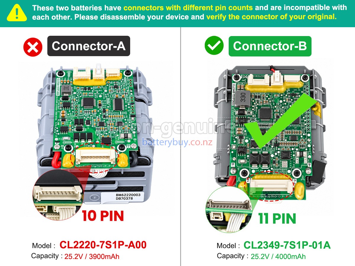 replacement Tineco STRETCH BOX battery