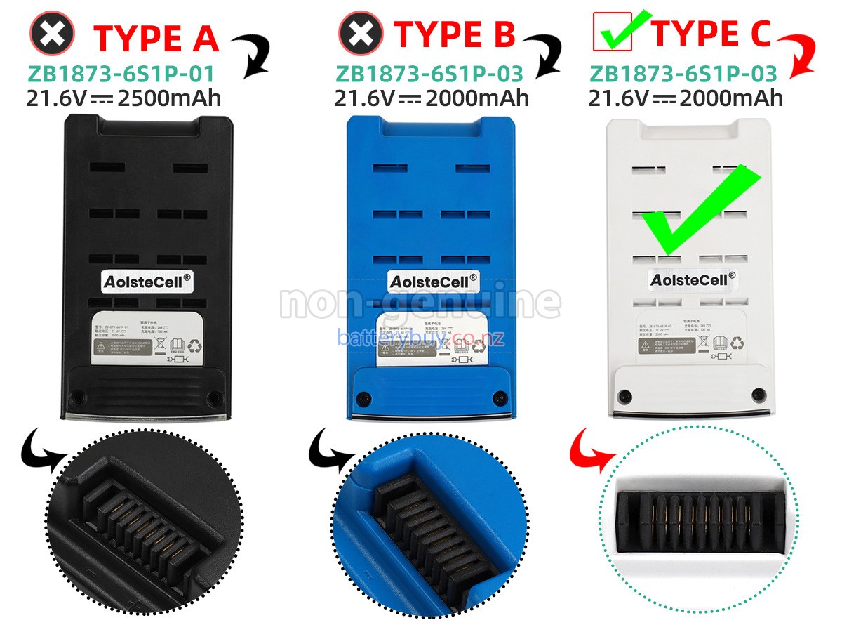 replacement Tineco ZB1873-6S1P-0 battery