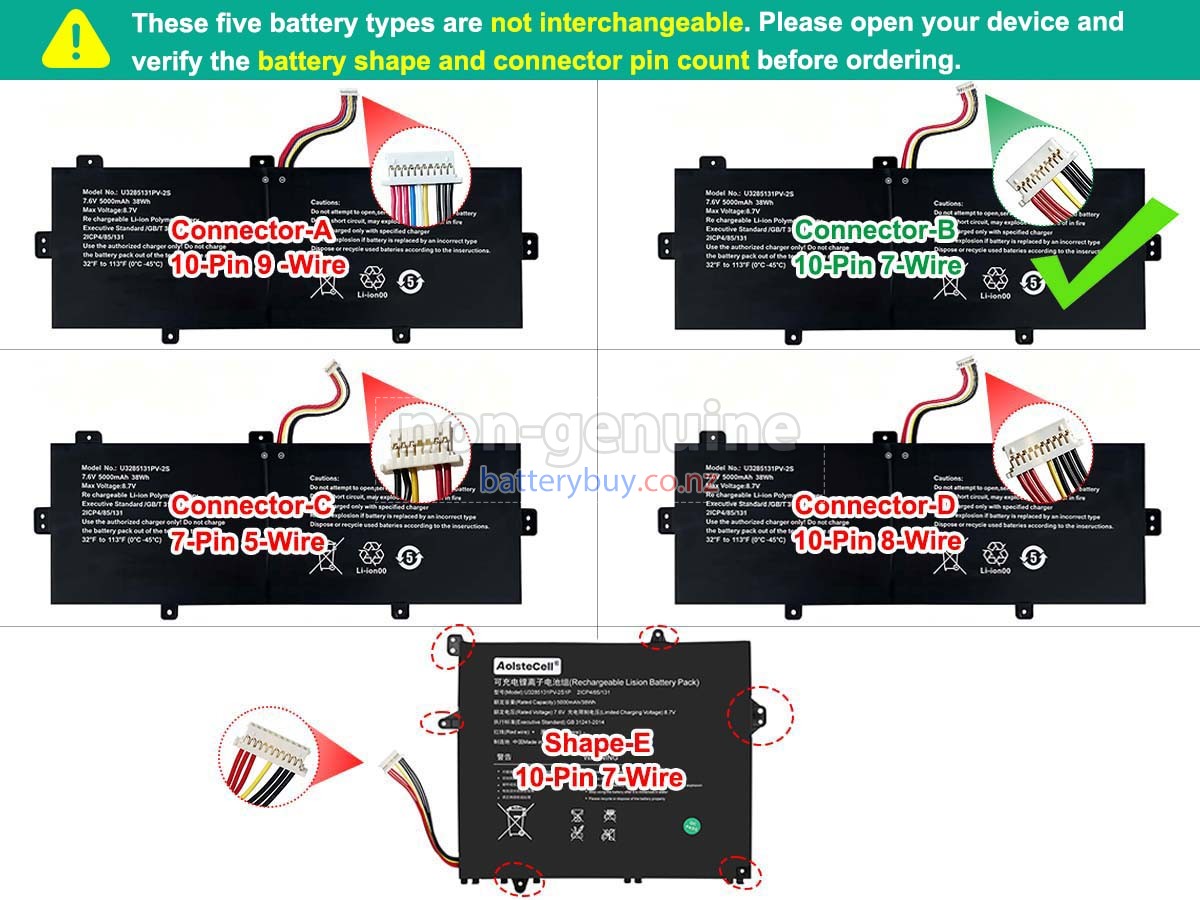 replacement TongfangPC GSP3285131 battery