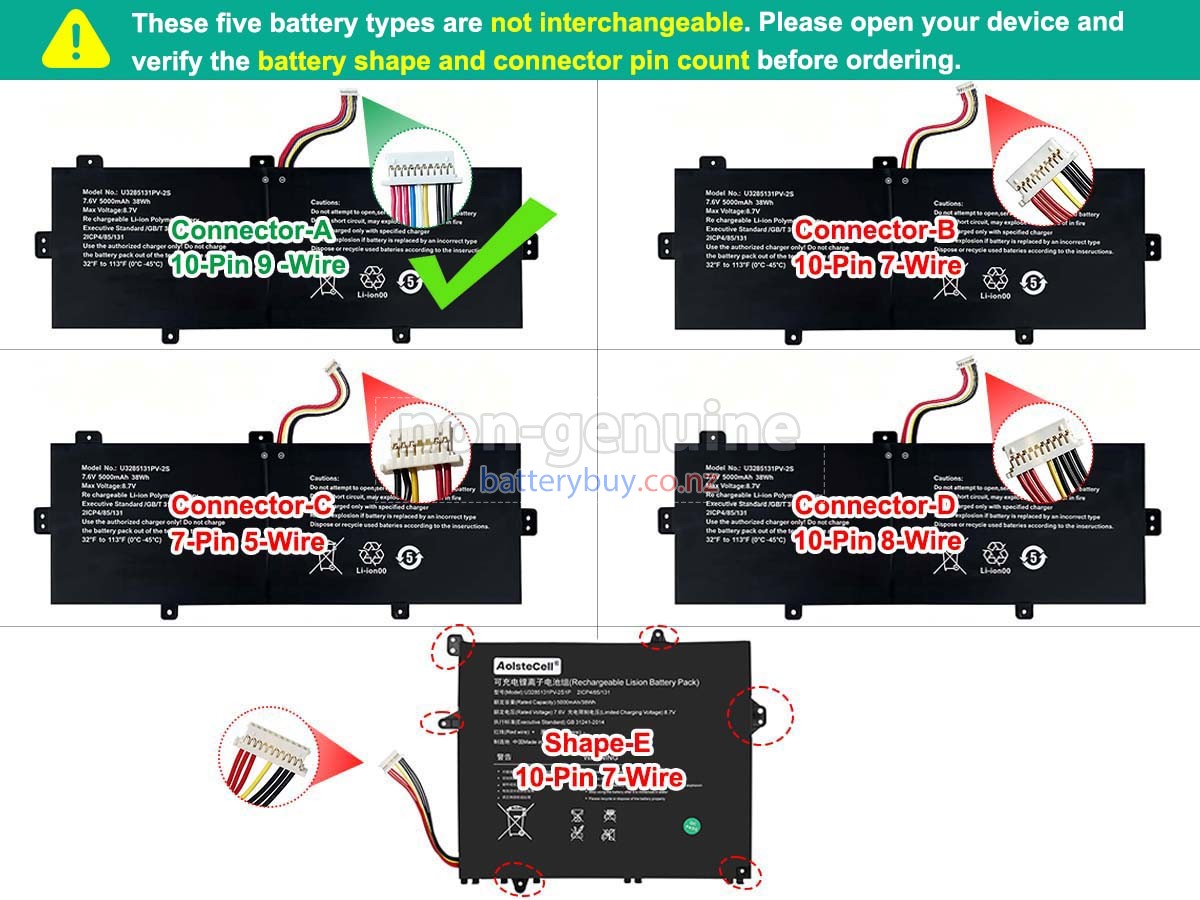 replacement TongfangPC GSP3285131 battery