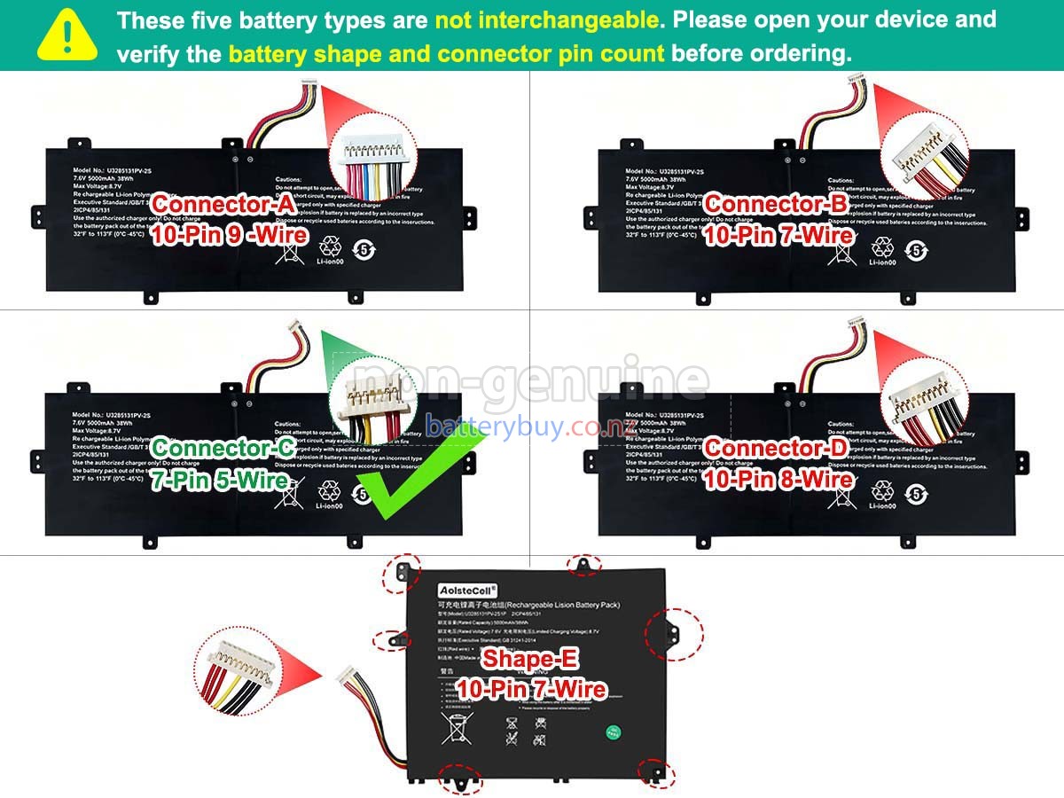 replacement TongfangPC GSP3285131 battery