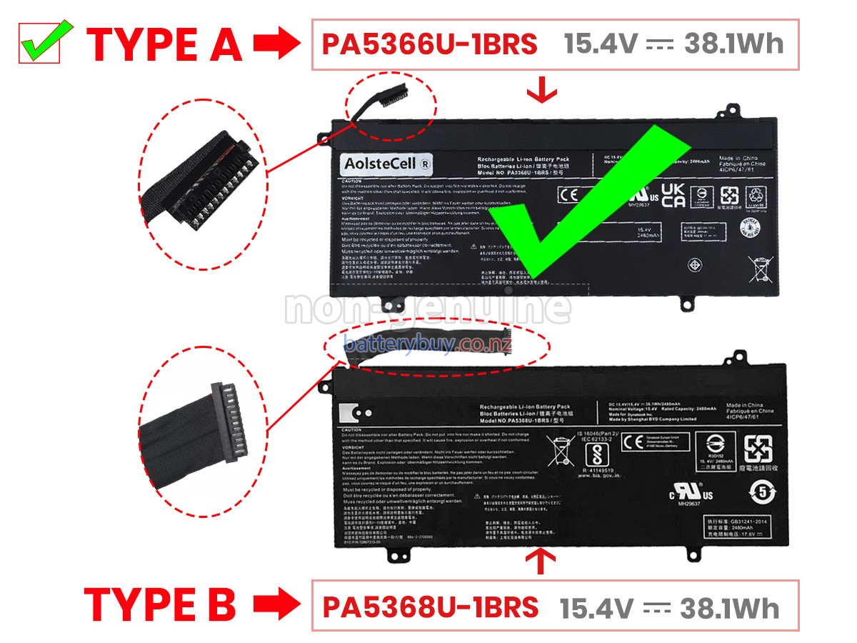 replacement Toshiba Dynabook Satellite Pro L50-G-13Z battery