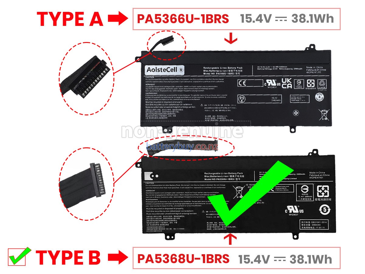 replacement Toshiba Dynabook Satellite Pro L50-G-13Z battery