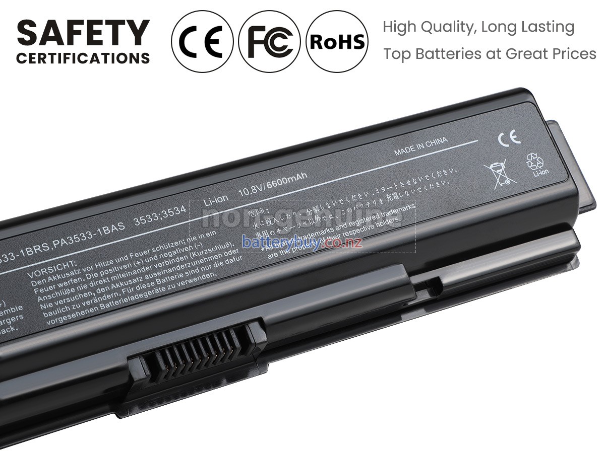 replacement Toshiba Satellite Pro L500-1D3 battery