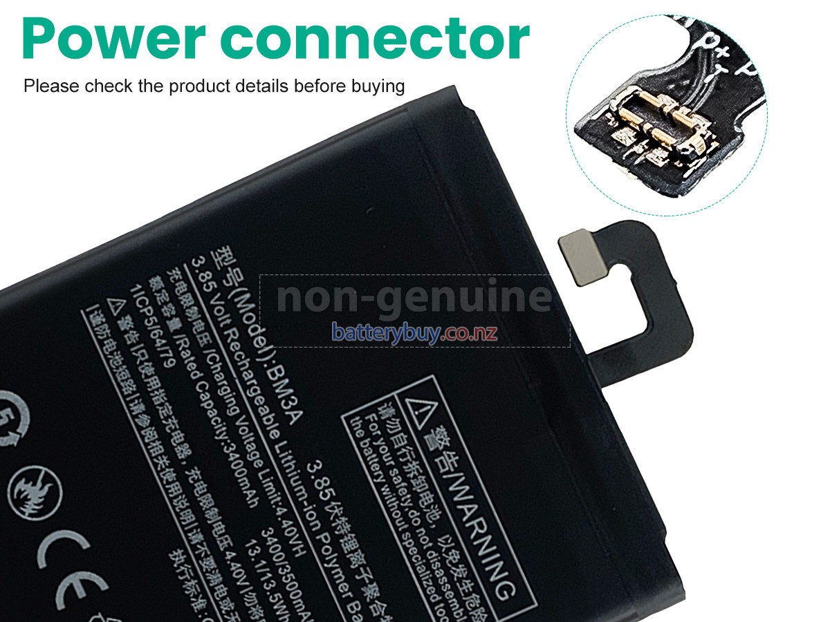 replacement XiaoMi NOTE 3 battery