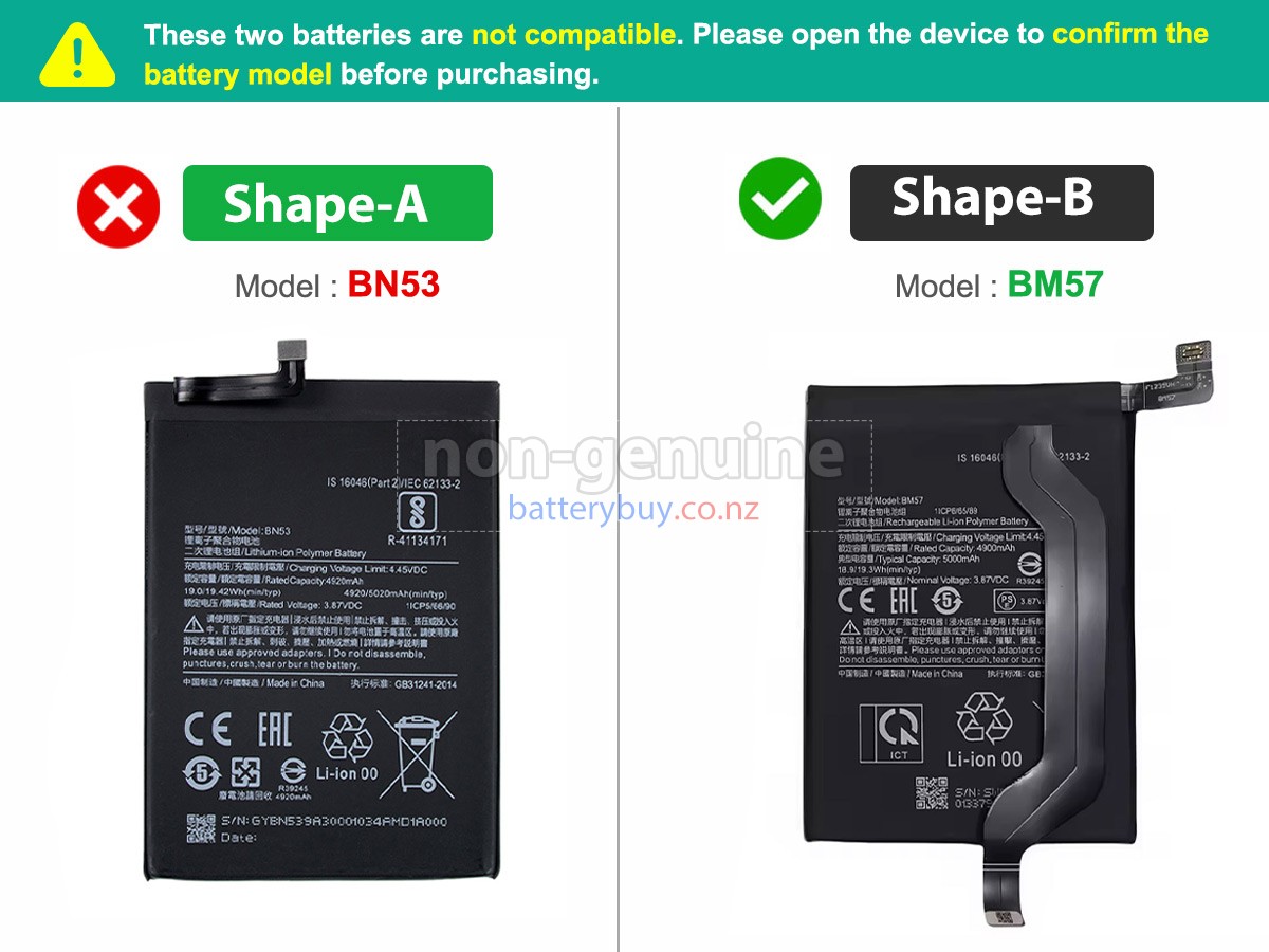 replacement XiaoMi REDMI NOTE 10 PRO MAX battery