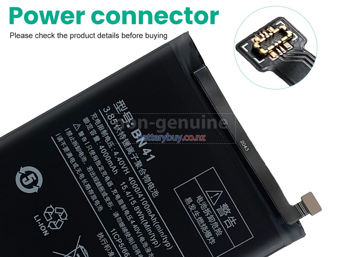 replacement XiaoMi NOTE 4 battery