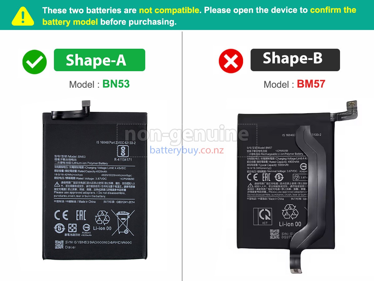replacement XiaoMi REDMI NOTE 10 PRO MAX battery