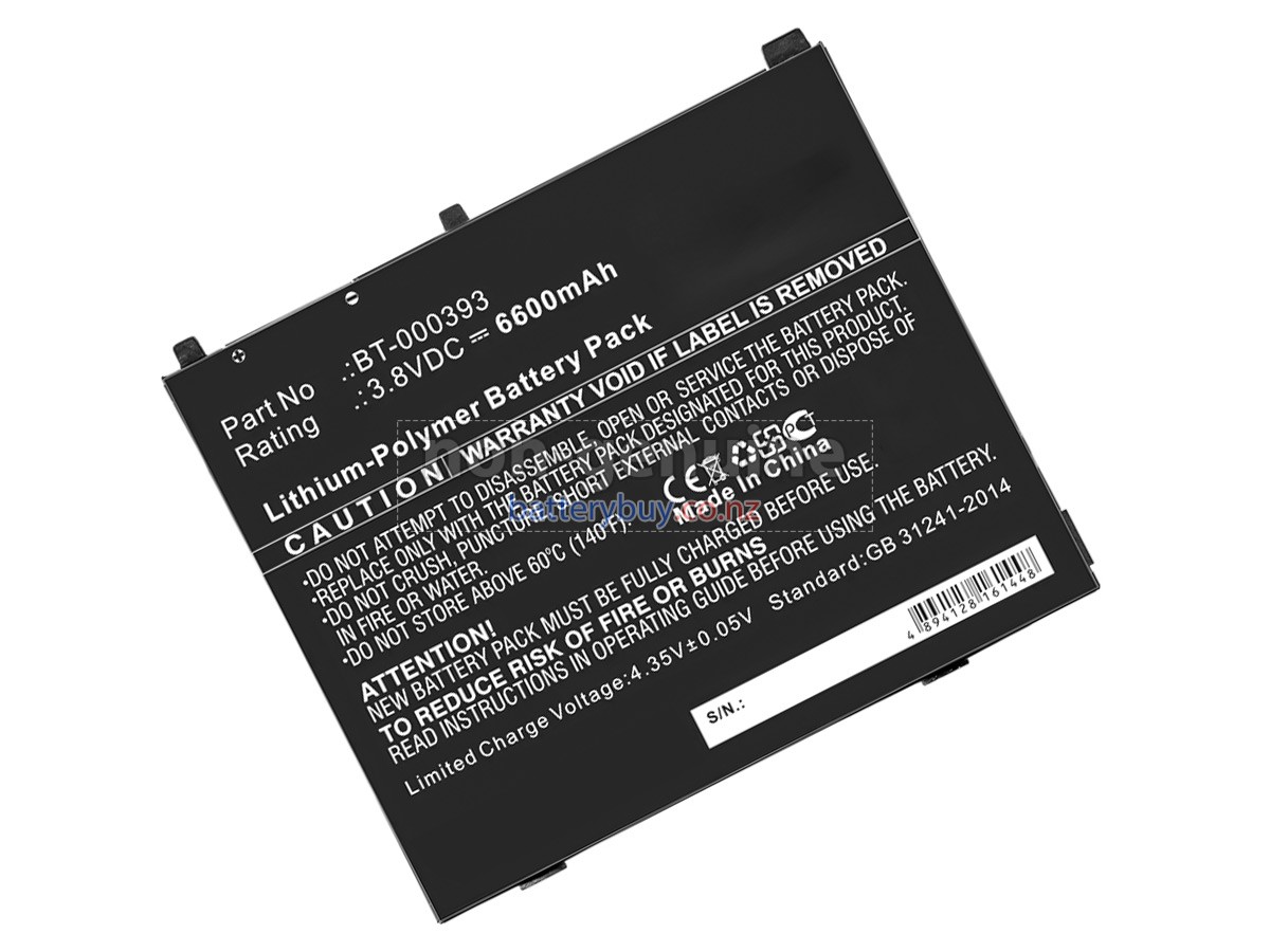 replacement Zebra BT-000393-00 battery