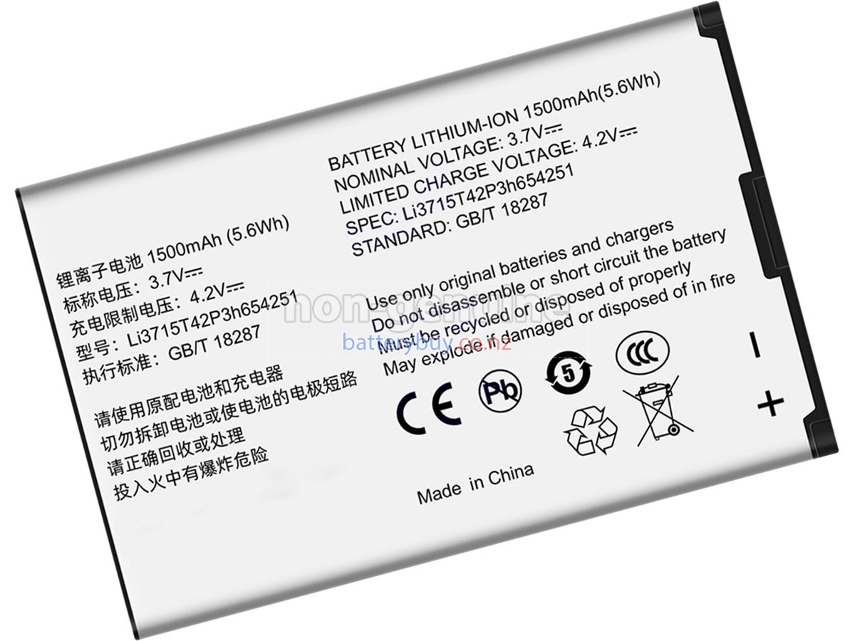 replacement ZTE LI3715T42P3H654251 battery